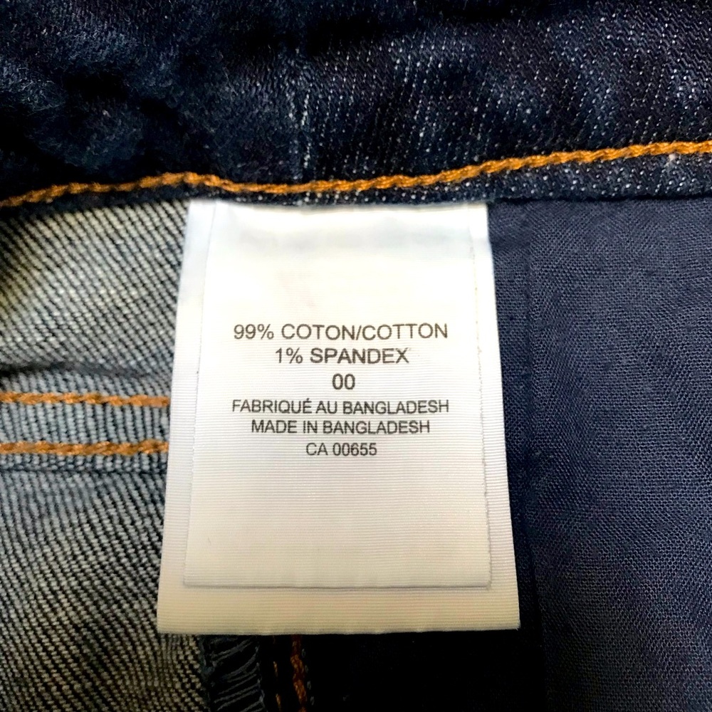 Insider Premium Denim Dark Wash Jean Shorts Low Rise 00 - Picture 7 of 7